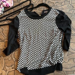 Black and white sweater